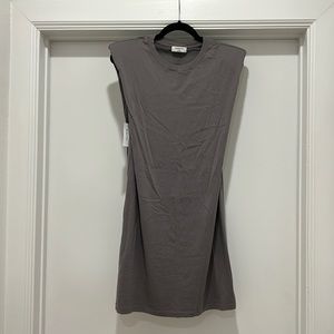 Babaton Gray Sleeveless Dress